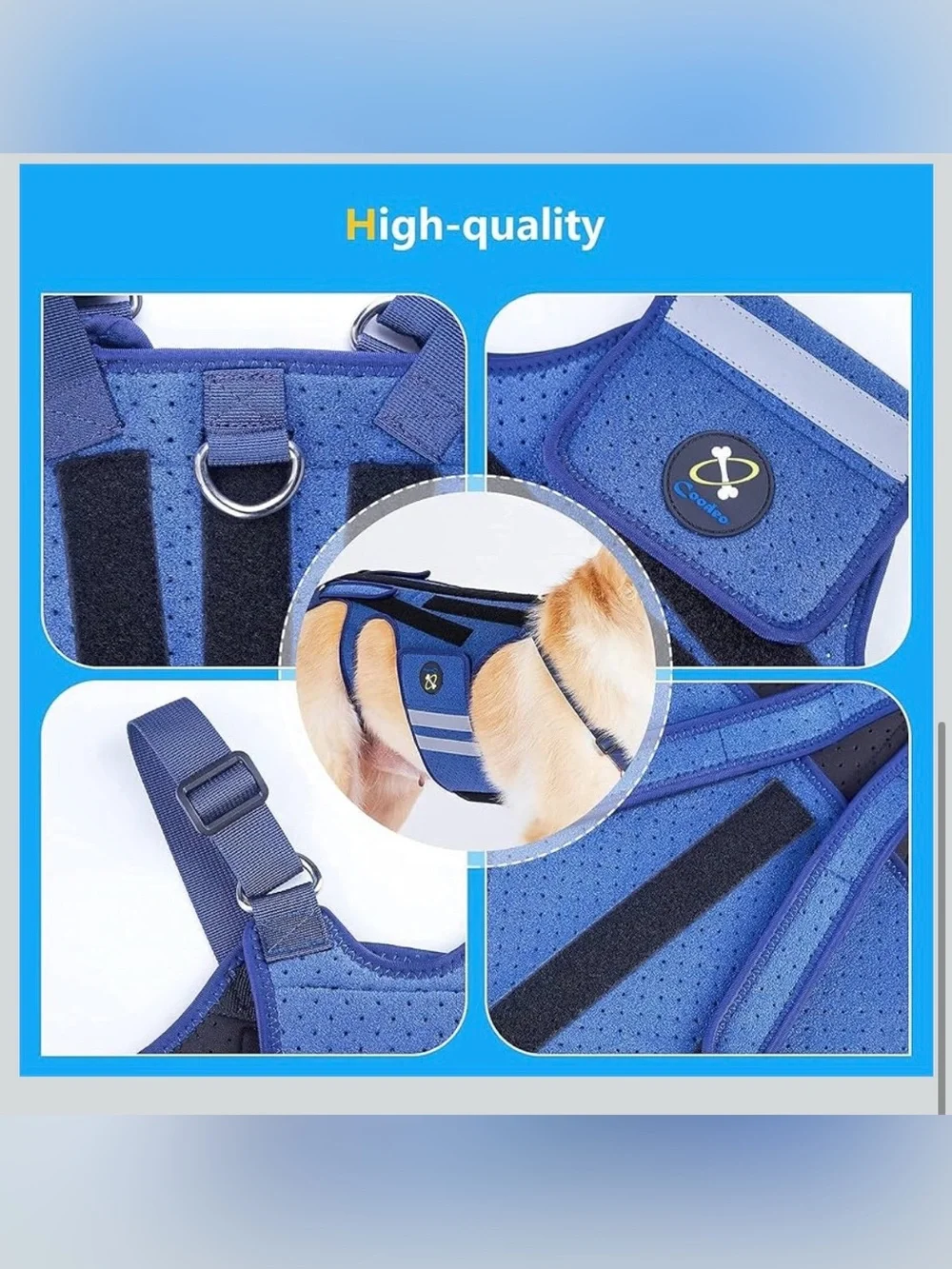 Dog Back Brace for  Arthritis, Pet Back Bracer for IVDD Back Protect 2188-1